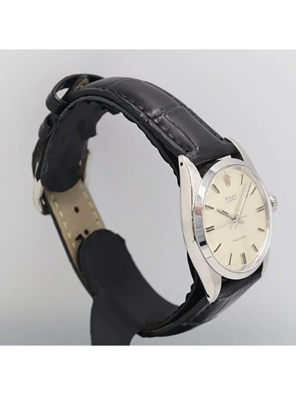 Rolex Oyster Precision Hand Wound Champagne Dial Watch